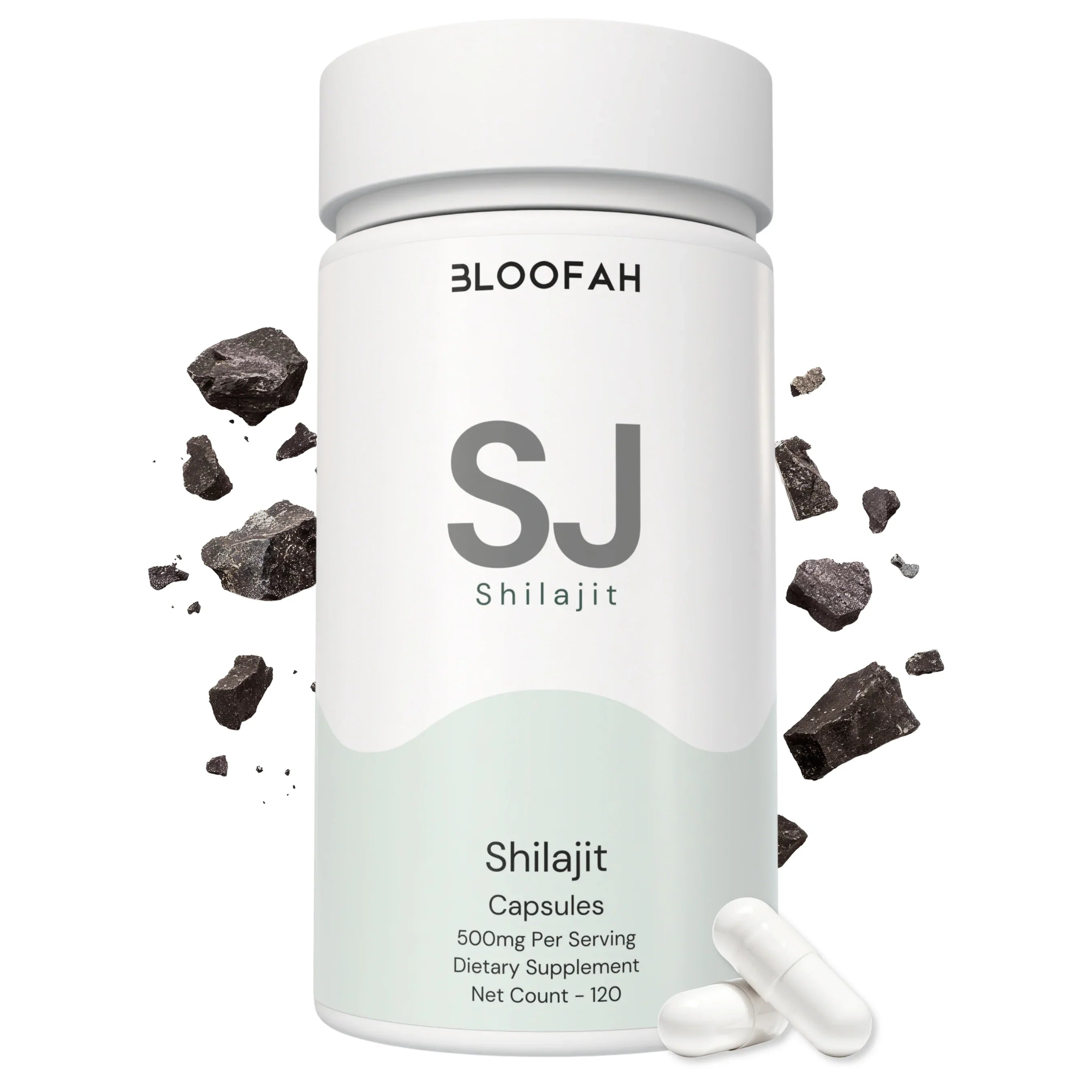 Bloofah SJ Shilajit Capsules 500mg | Himalayan Mineral Resin Extract | 120 Capsules