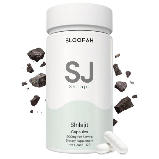 Bloofah SJ Shilajit Capsules 500mg | Himalayan Mineral Resin Extract | 120 Capsules