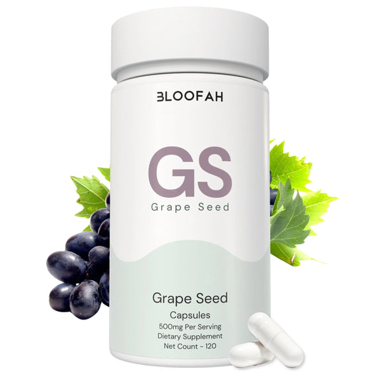 Bloofah GS Grape Seed Capsules 500mg | Vitis vinifera Extract | 120 Capsules