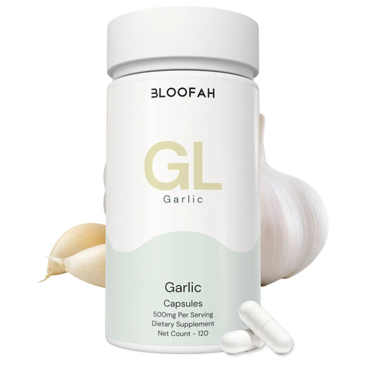 Bloofah GL Garlic Capsules 500mg | Allium sativum Bulb Extract | 120 Capsules