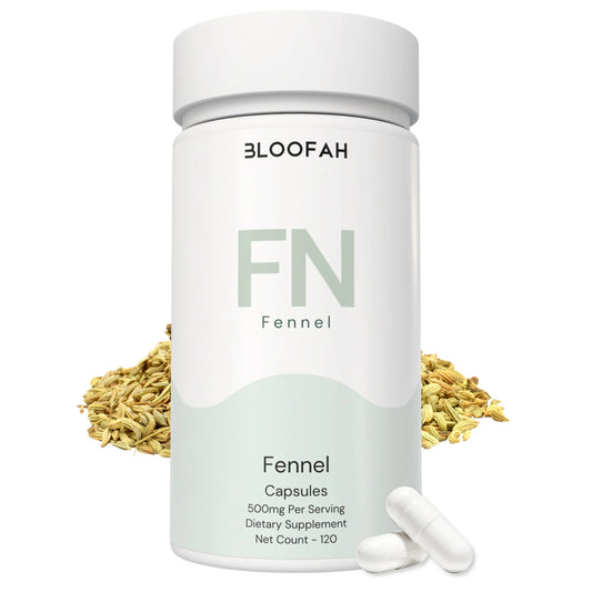 Bloofah FN Fennel Capsules 500mg | Foeniculum vulgare Seed Extract | 120 Capsules