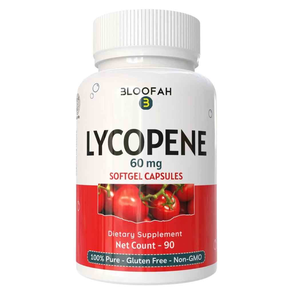 Bloofah Lycopene 60mg for Men | High-Potency Tomato Extract | 90 Vegan Capsules