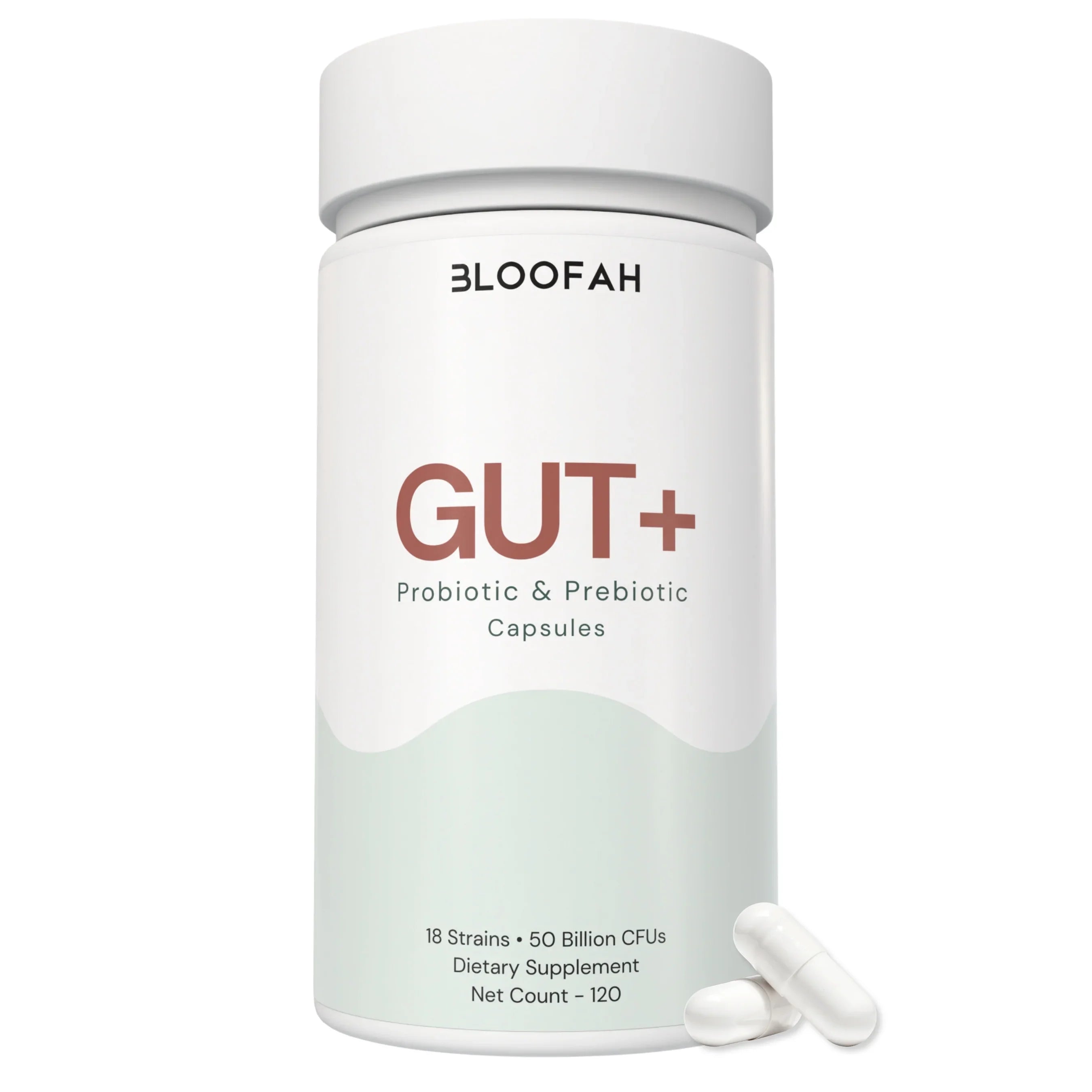 Bloofah Gut+ Women's Probiotic 50B CFU | 18 Strains + Prebiotic & Cranberry | 120 Capsules