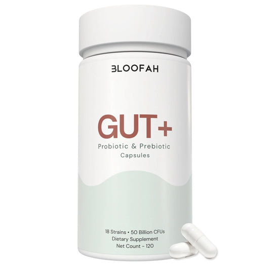 Bloofah Gut+ Women's Probiotic 50B CFU | 18 Strains + Prebiotic & Cranberry | 120 Capsules
