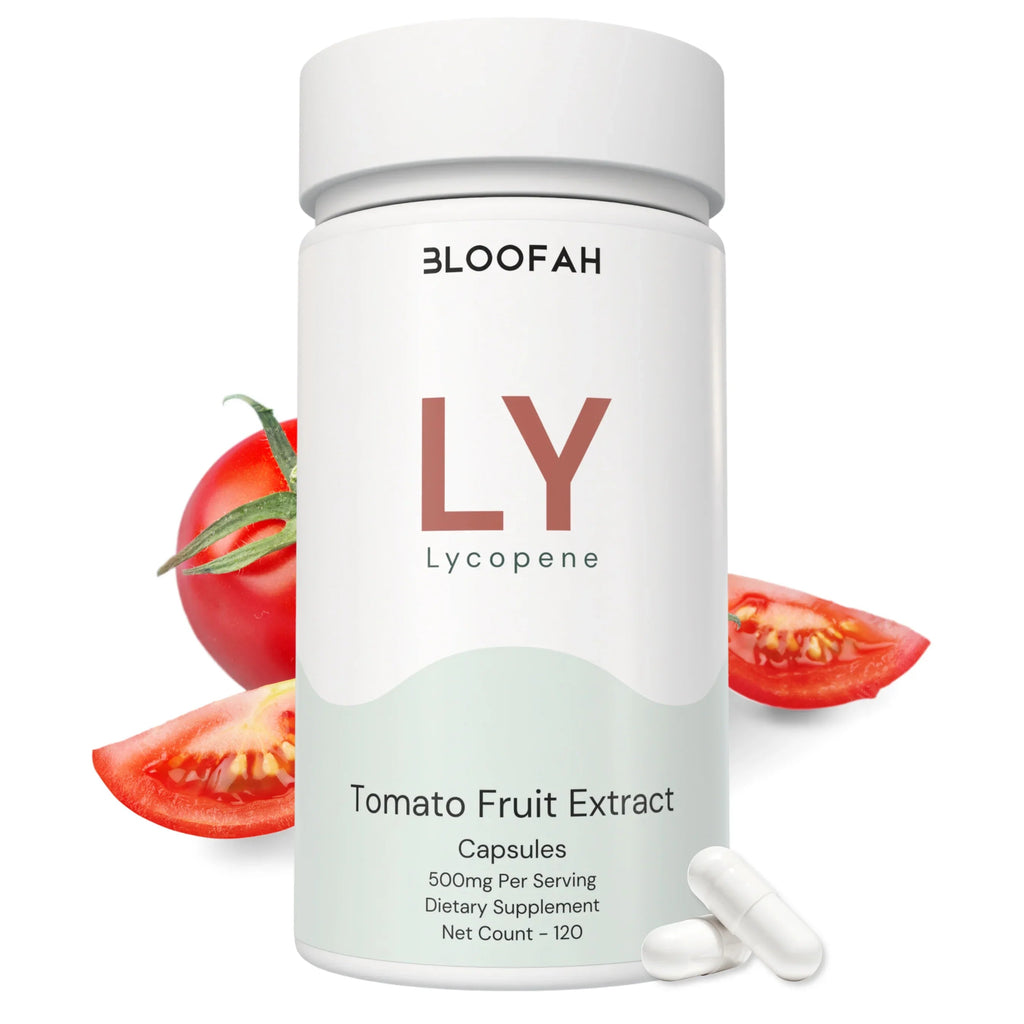 Bloofah LY Lycopene Supplement 500mg | Tomato Fruit Extract Capsules | Rich in Naturally Occuring Lycopene