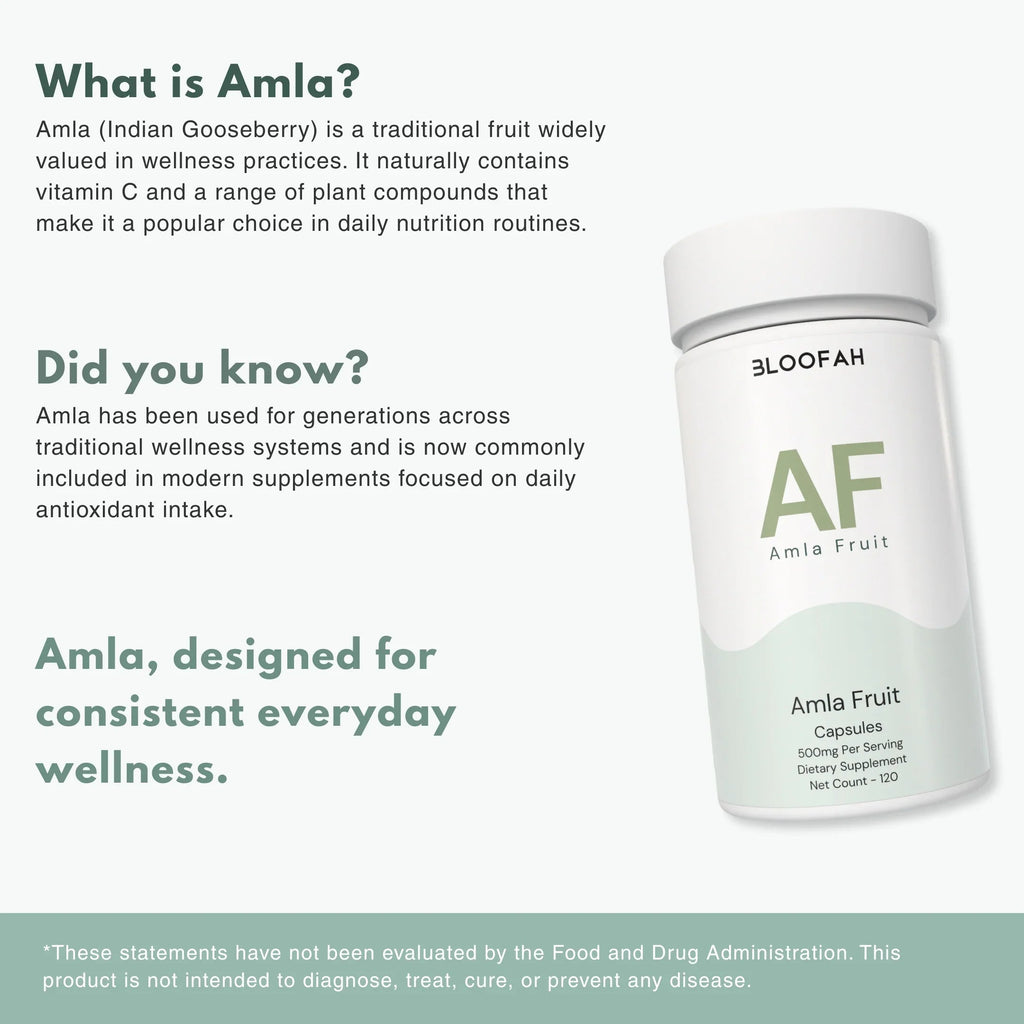 Bloofah AF Amla Capsules 500mg | Emblica officinalis (Indian Gooseberry) Extract | 120 Capsules