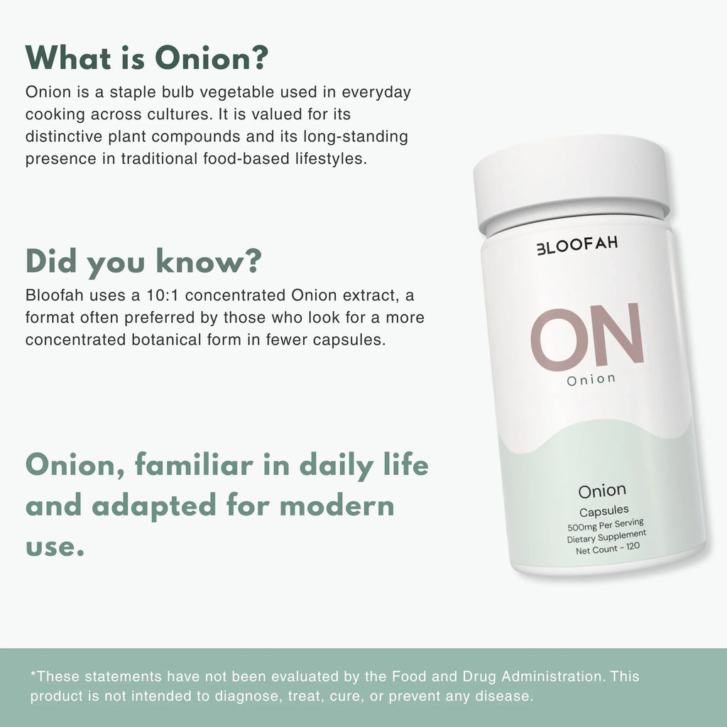 Bloofah ON Onion Capsules 500mg | Allium cepa Bulb Extract | 120 Capsules