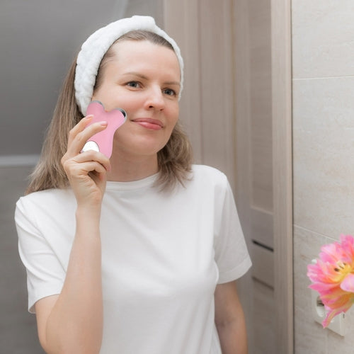 1Pc Micro-current Face Massager Rechargeable Face Neck Roller