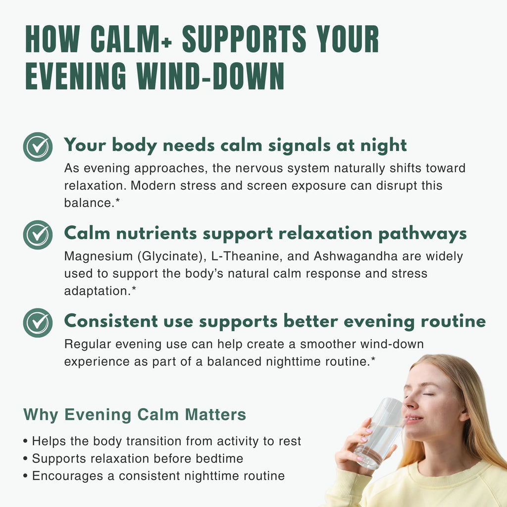 Bloofah Calm+ Evening Drink Mix | Magnesium Glycinate, L-Theanine & Ashwagandha | 30 Servings