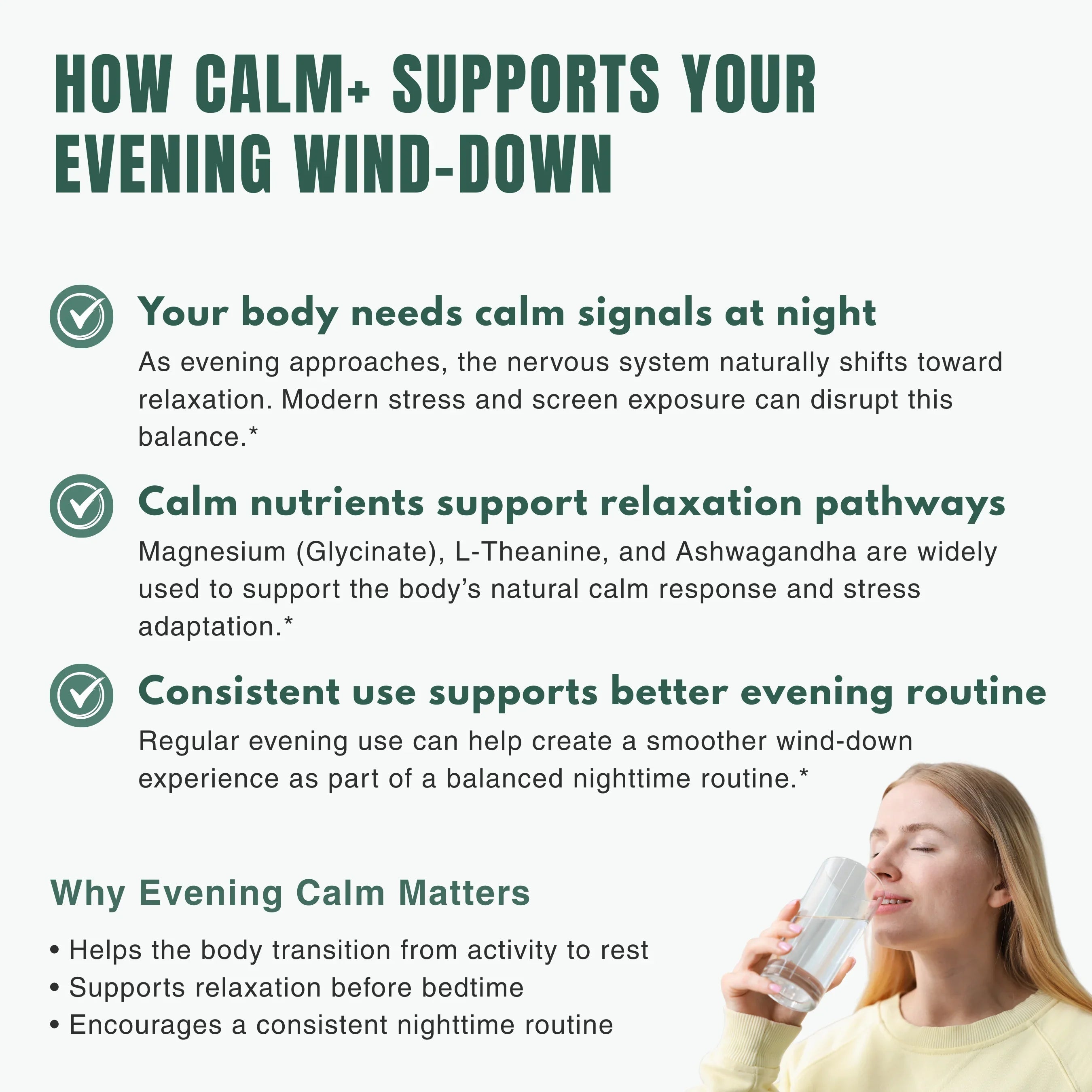 Bloofah Calm+ Evening Drink Mix | Magnesium Glycinate, L-Theanine & Ashwagandha | 30 Servings