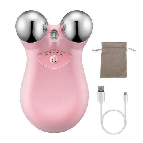 1Pc Micro-current Face Massager Rechargeable Face Neck Roller