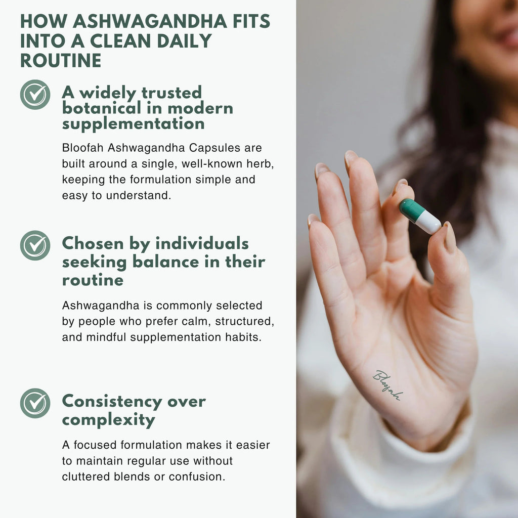 Bloofah AG Ashwagandha Capsules 500mg | Withania somnifera Root Extract | 120 Capsules