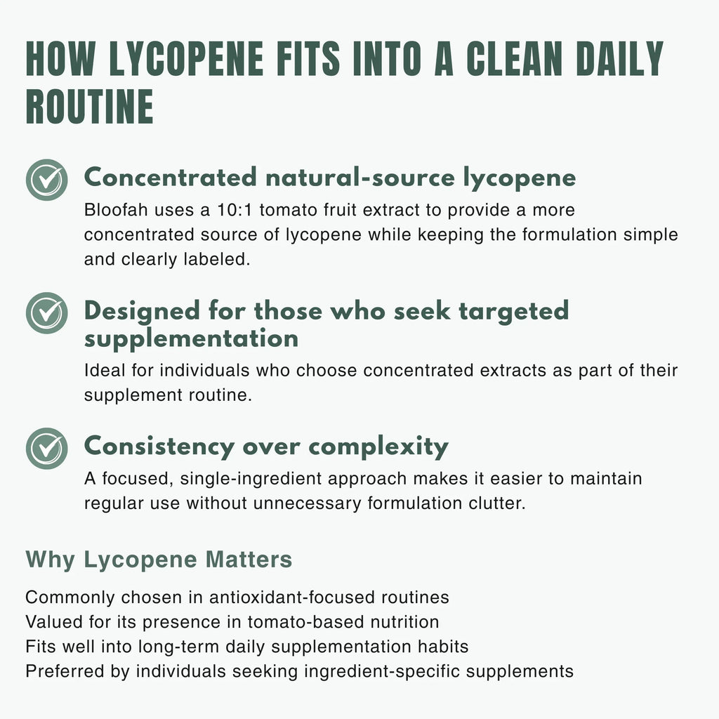 Bloofah LY Lycopene Supplement 500mg | Tomato Fruit Extract Capsules | Rich in Naturally Occuring Lycopene