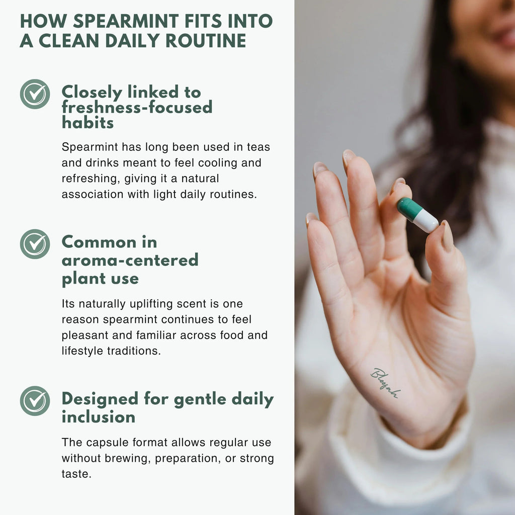 Bloofah SL Spearmint Capsules 1000mg | Mentha spicata Leaf | 120 Capsules