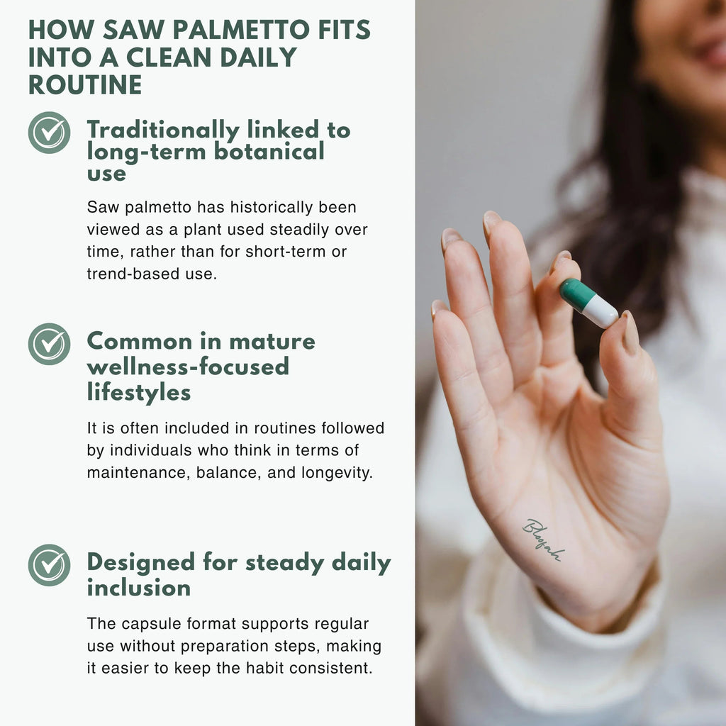 Bloofah SP Saw Palmetto Capsules 500mg | Serenoa repens Berry Extract | 120 Capsules