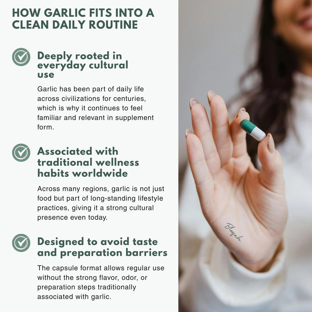 Bloofah GL Garlic Capsules 500mg | Allium sativum Bulb Extract | 120 Capsules