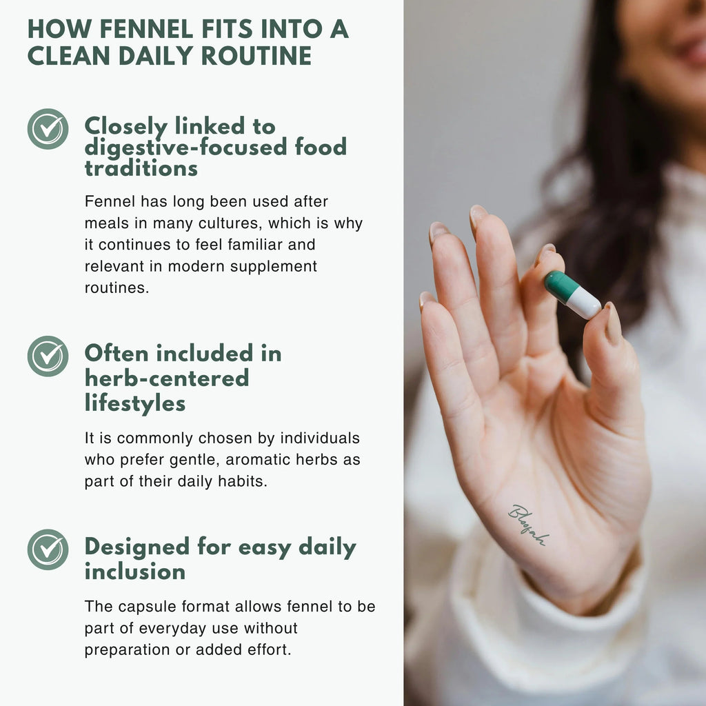 Bloofah FN Fennel Capsules 500mg | Foeniculum vulgare Seed Extract | 120 Capsules