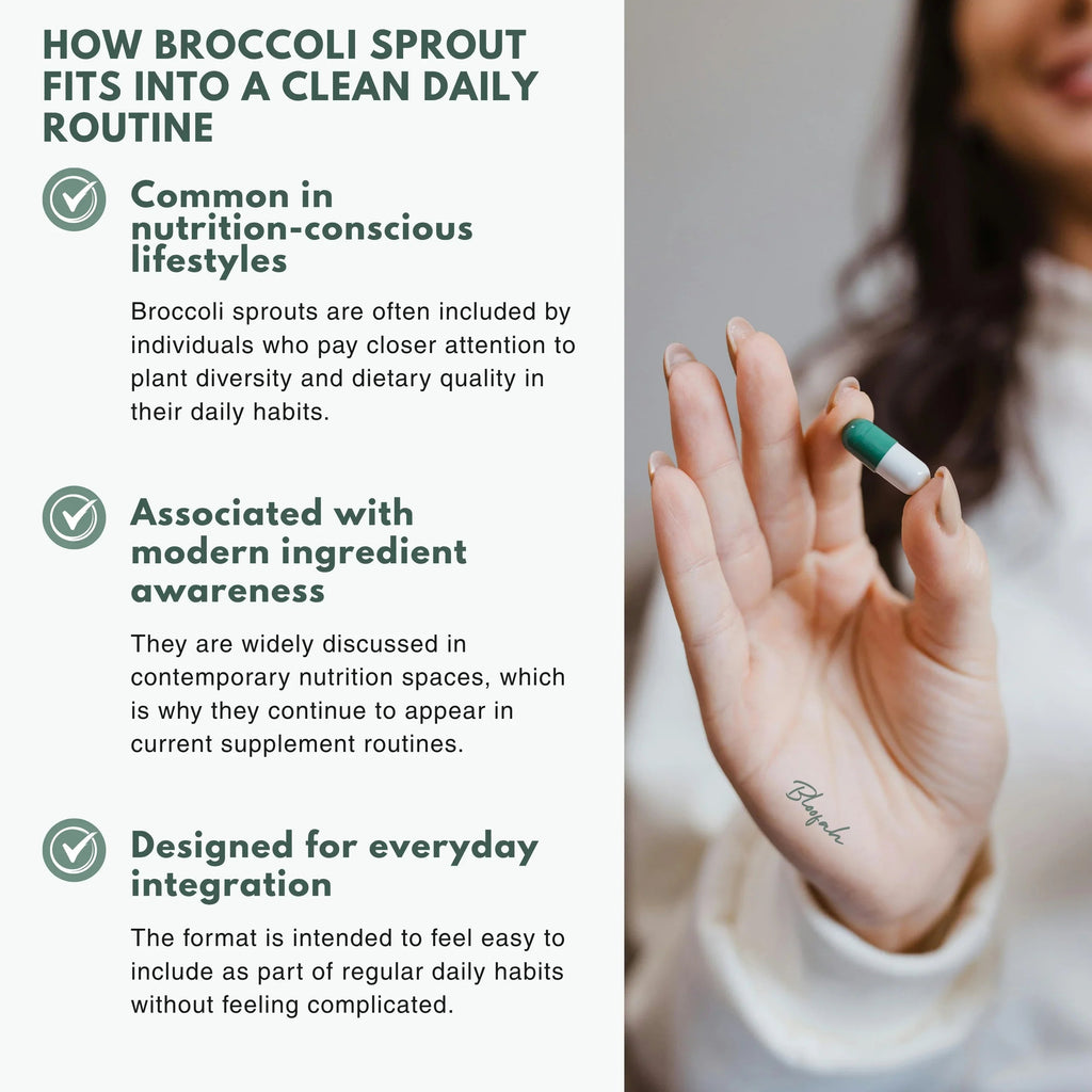 Bloofah BS Broccoli Sprout Capsules 500mg | Sulforaphane-Rich Brassica Extract | 120 Capsules