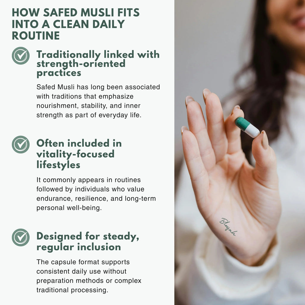 Bloofah SM Safed Musli Capsules 500mg | Chlorophytum borivilianum Root Extract | 120 Capsules