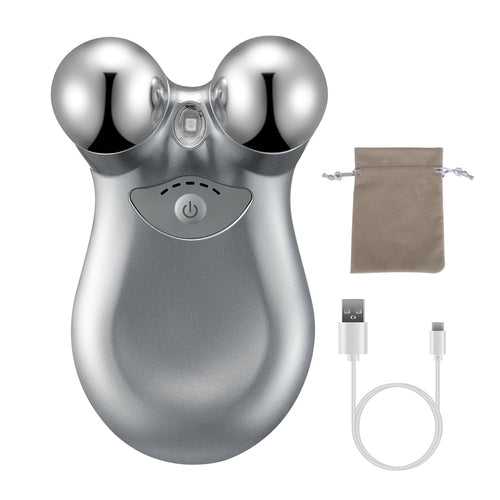 1Pc Micro-current Face Massager Rechargeable Face Neck Roller