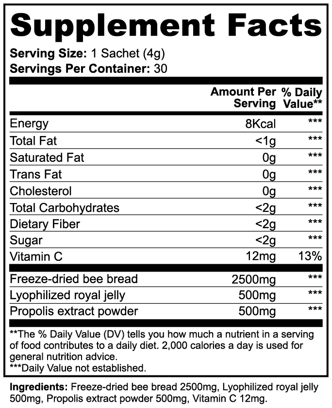 Bee Bread Powder Sachets