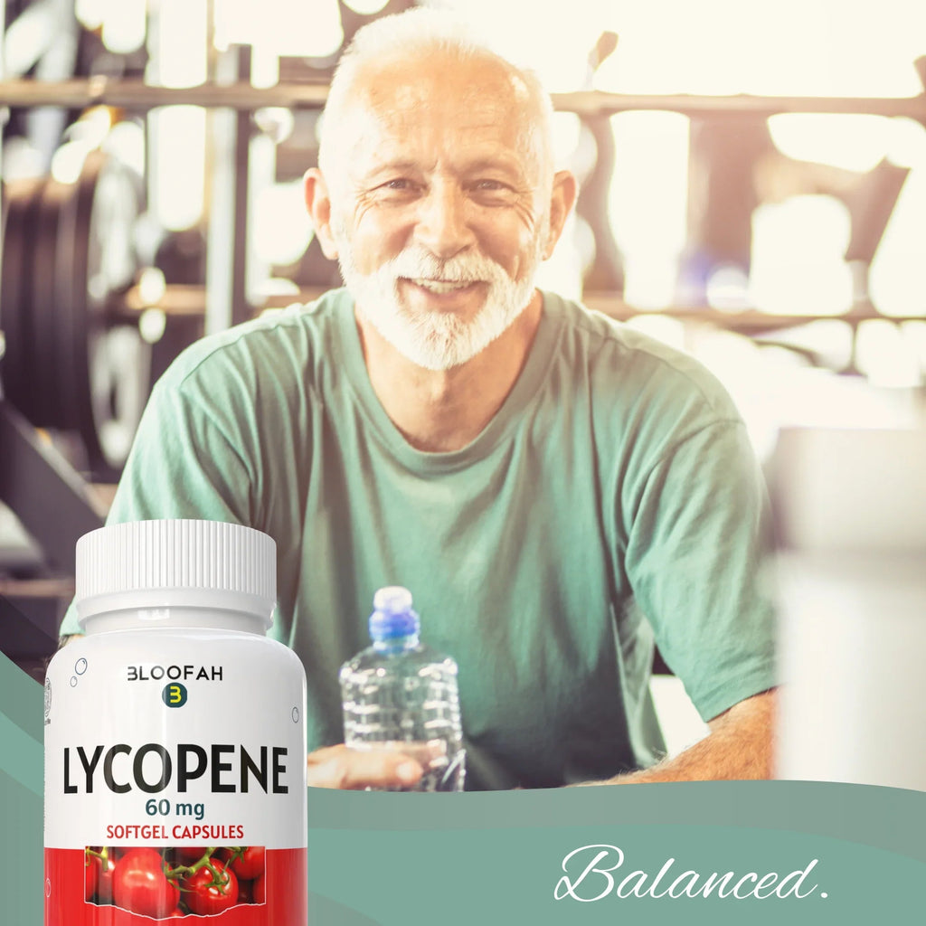 Bloofah Lycopene 60mg for Men | High-Potency Tomato Extract | 90 Vegan Capsules