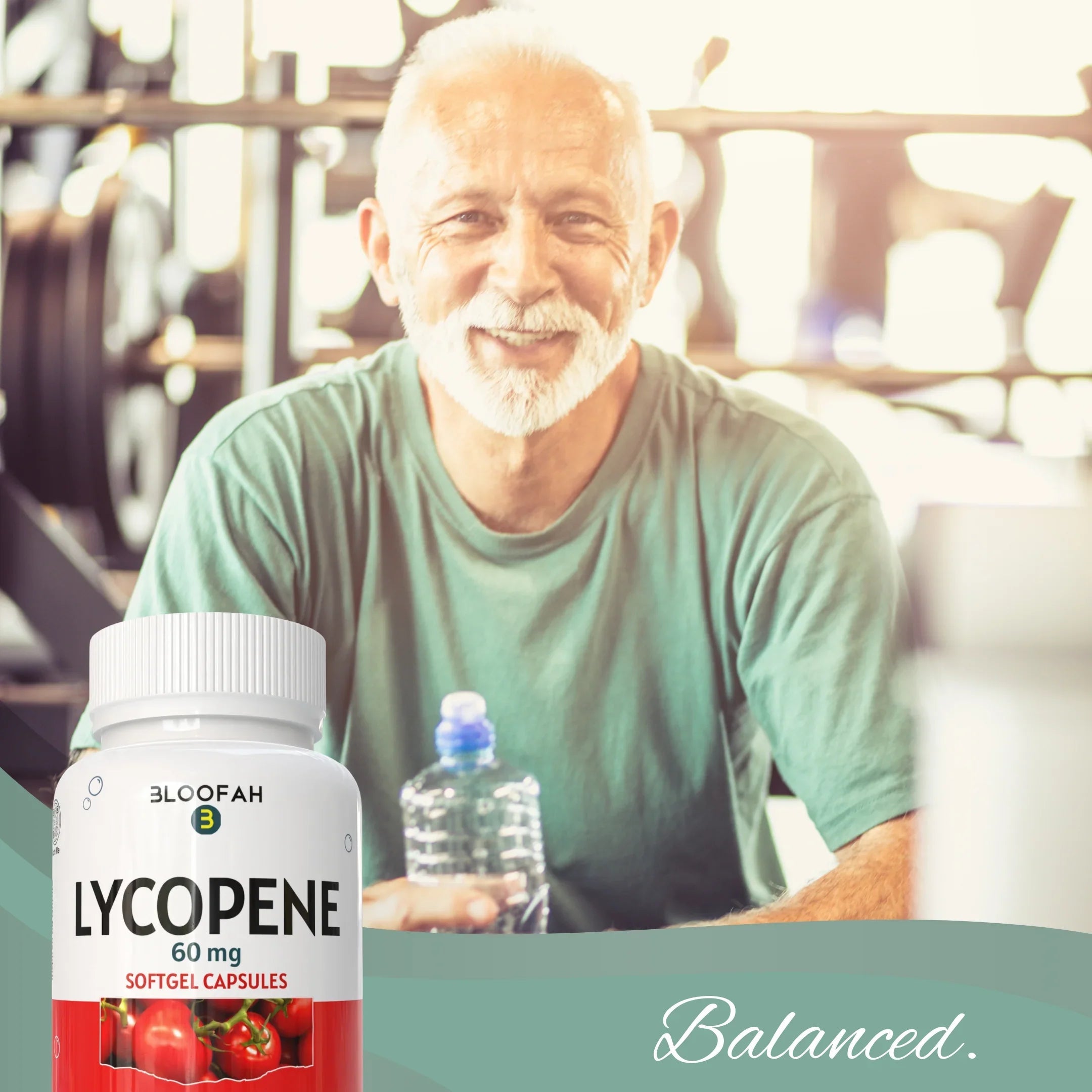 Bloofah Lycopene 60mg for Men | High-Potency Tomato Extract | 90 Vegan Capsules