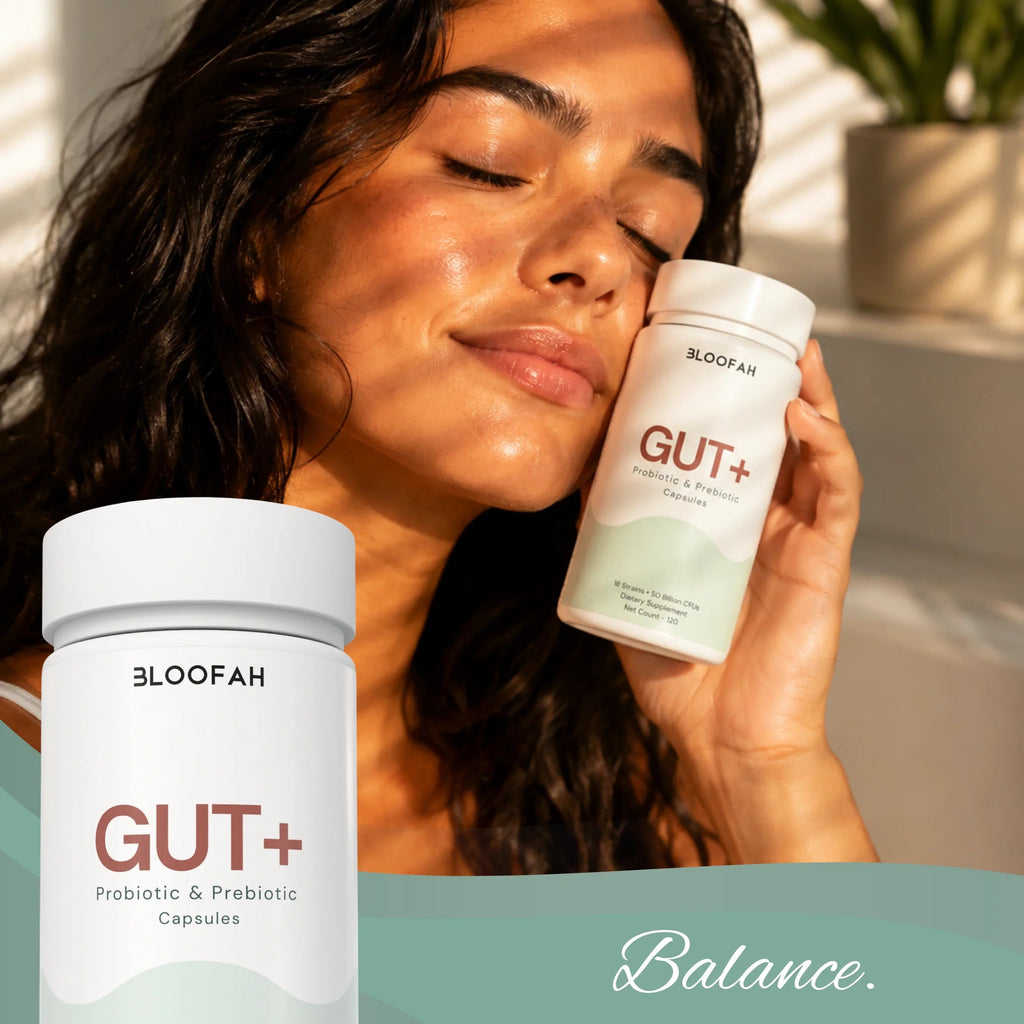 Bloofah Gut+ Women's Probiotic 50B CFU | 18 Strains + Prebiotic & Cranberry | 120 Capsules