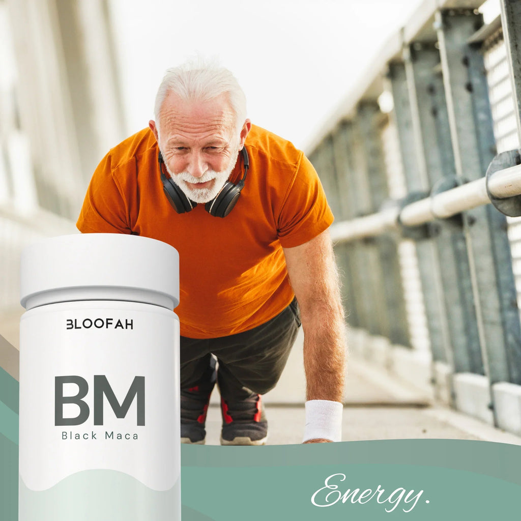 Bloofah BM Black Maca Capsules 500mg | Lepidium meyenii Root Extract | 120 Capsules