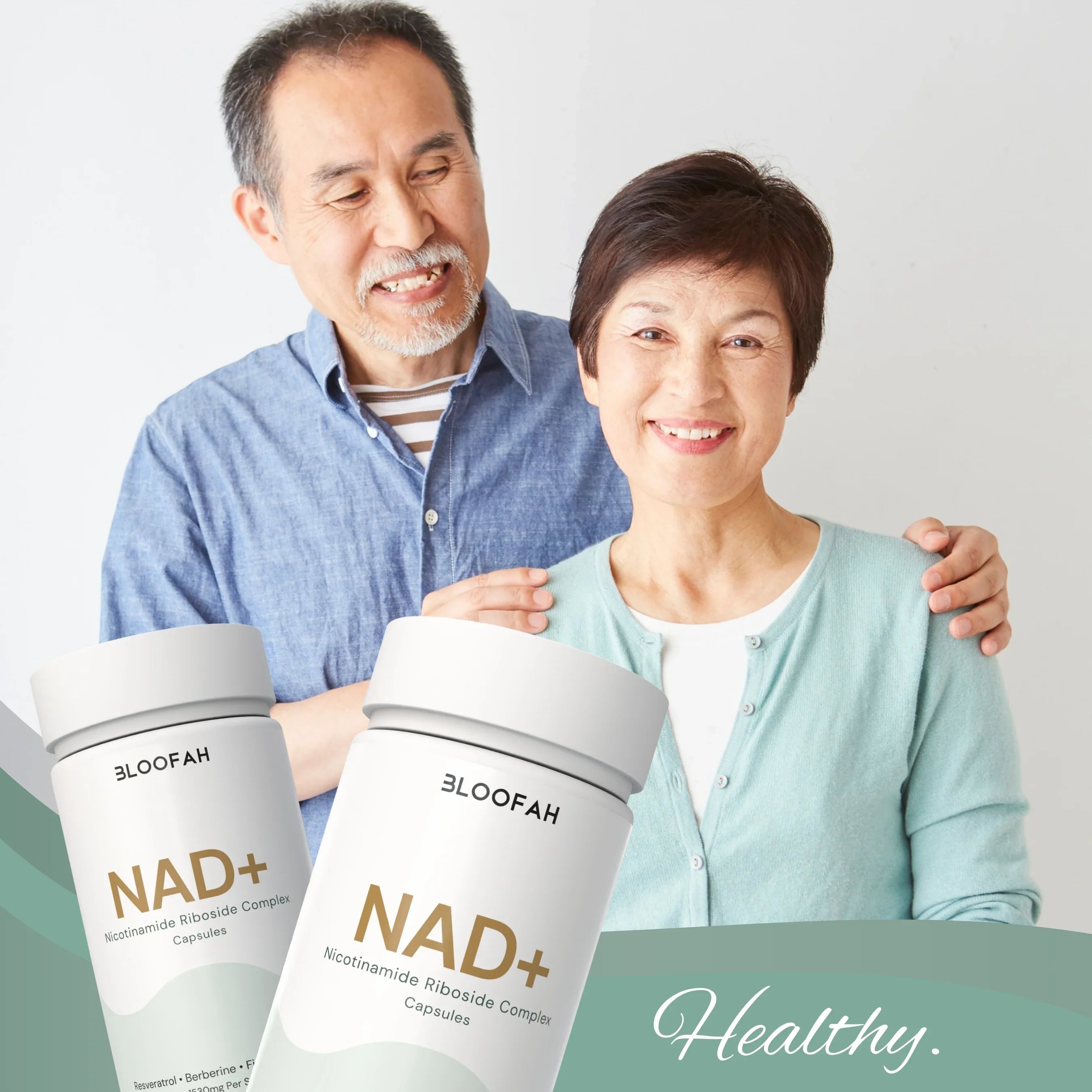Bloofah NAD+ Capsules 1530mg | Nicotinamide Riboside + Resveratrol + 18 Botanical Herbs | 90 Vegan Capsules