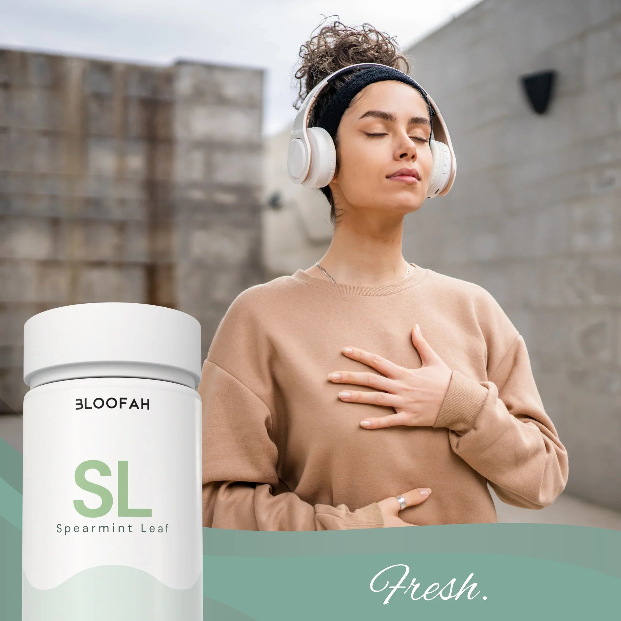 Bloofah SL Spearmint Capsules 1000mg | Mentha spicata Leaf | 120 Capsules