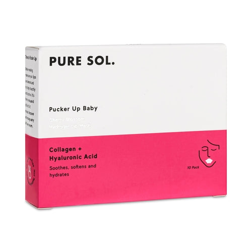 PURE SOL. Beauty Pucker Up Baby Cherry Blossom Hydrogel Collagen Lip