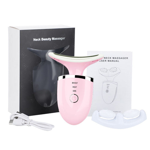 2 Roller Face Massager Neck Beauty Device EMS LED Photon Therapy Skin