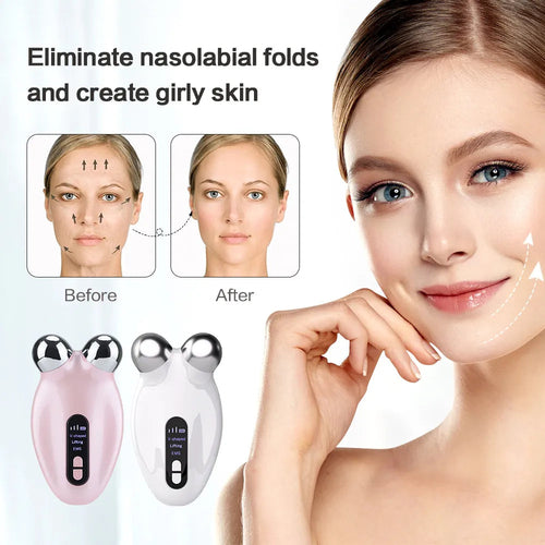 EMS Facial Massager Roller Microcurrent Face Lifting Machine V-Face