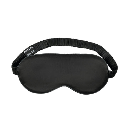 PURE SOL. Beauty Silk Sleep Eye Mask- Black Onyx