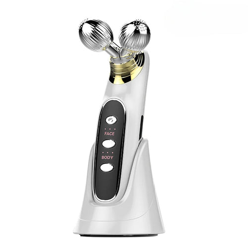 4D EMS Facial Roller Massager Beauty Machine for Skin Tightening Face