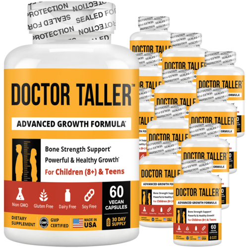 Doctor Taller Capsules for Kids Ages 8+ & Teens, 60 Vegan Capsules