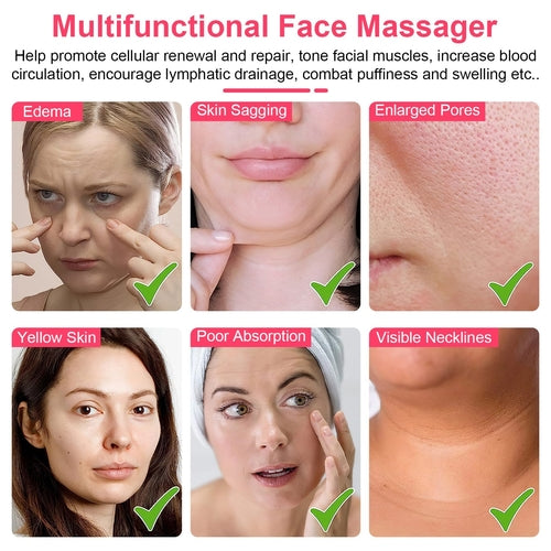 1Pc Micro-current Face Massager Rechargeable Face Neck Roller