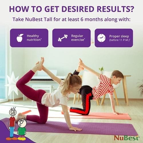 NuBest Tall Growth Support for Kids Ages 5+ & Teens, Non-Milk, 60