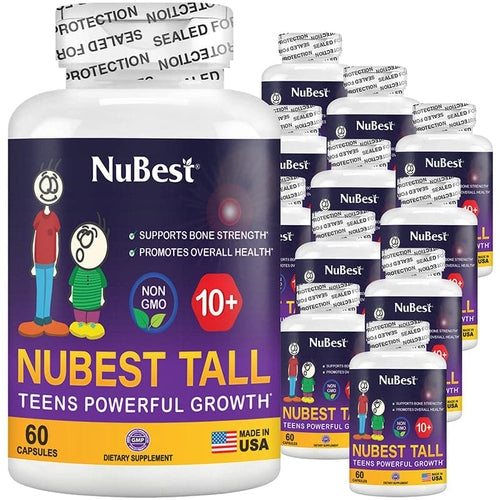 NuBest Tall 10+ Growth Support for Ages 10+ & Teens, 60 Capsules