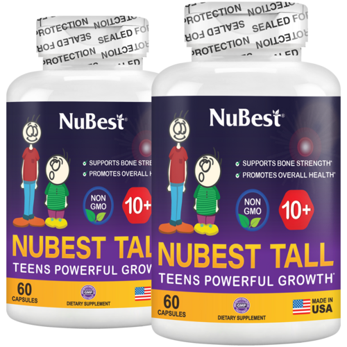 NuBest Tall 10+ Growth Support for Ages 10+ & Teens, 60 Capsules