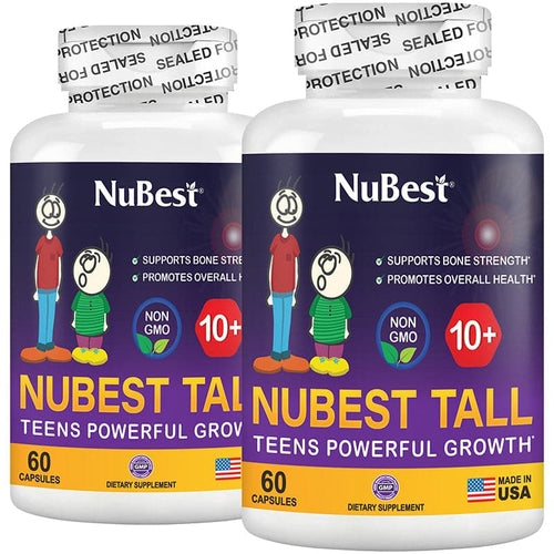 NuBest Tall 10+ Growth Support for Ages 10+ & Teens, 60 Capsules
