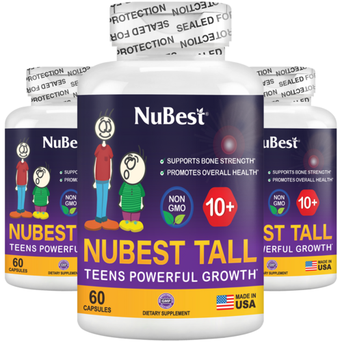 NuBest Tall 10+ Growth Support for Ages 10+ & Teens, 60 Capsules