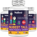NuBest Tall 10+ Growth Support for Ages 10+ & Teens, 60 Capsules
