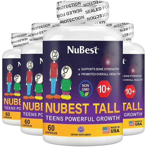 NuBest Tall 10+ Growth Support for Ages 10+ & Teens, 60 Capsules