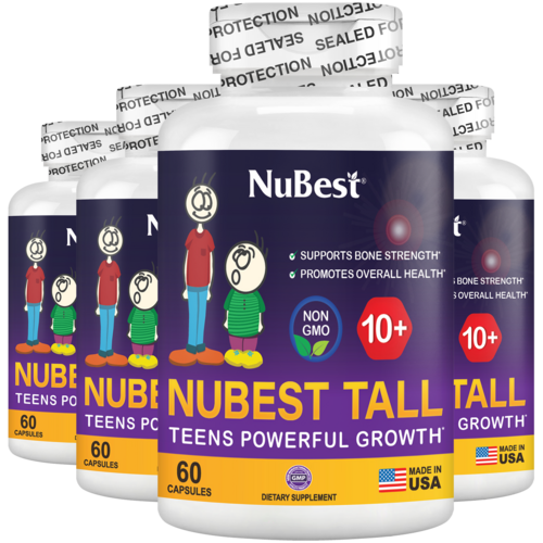 NuBest Tall 10+ Growth Support for Ages 10+ & Teens, 60 Capsules