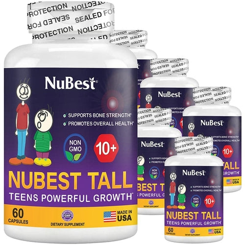 NuBest Tall 10+ Growth Support for Ages 10+ & Teens, 60 Capsules