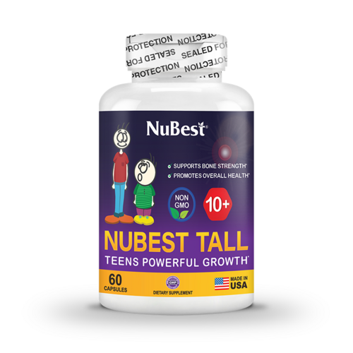 NuBest Tall 10+ Growth Support for Ages 10+ & Teens, 60 Capsules