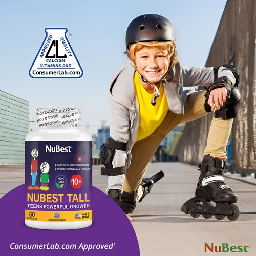 NuBest Tall 10+ Growth Support for Ages 10+ & Teens, 60 Capsules