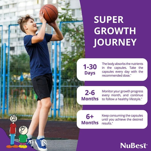 NuBest Tall 10+ Growth Support for Ages 10+ & Teens, 60 Capsules